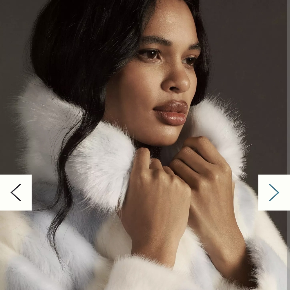 Elegant White Fur Coat
